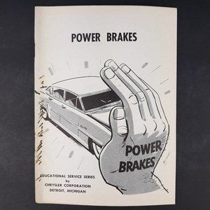 Vtg Chrysler Power Brakes Service Pamphlet